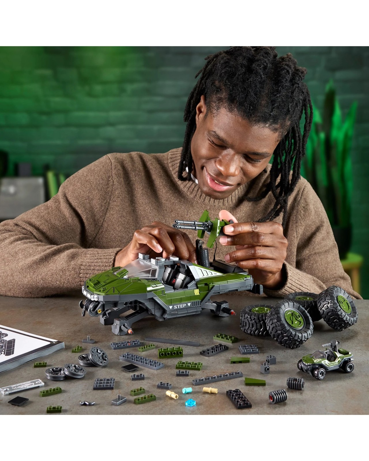 Hot Wheels Halo UNSC M12 Warthog Building Toy Kit 6 of 6