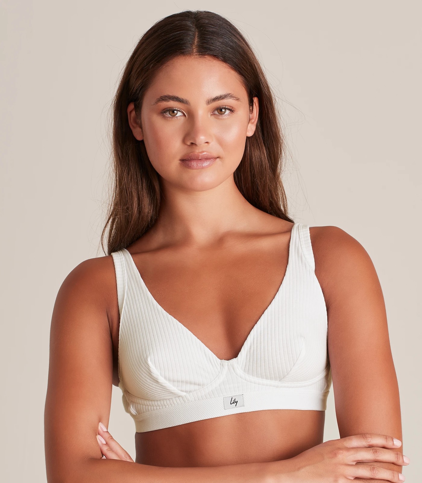 Heritage Rib Wirefree Plunge Bra - Lily Loves