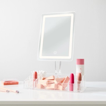 LED Mirror with Storage - Anko