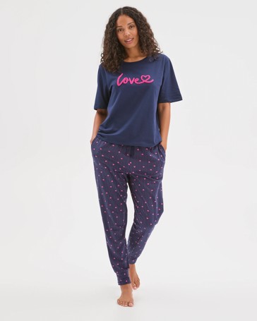 Australian Cotton Printed Sleep Joggers