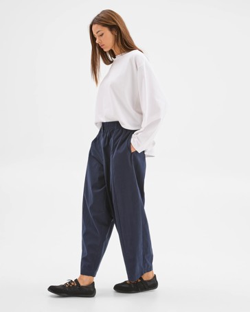 Lily Loves Australian Cotton Blend Pull On Pleat Pants