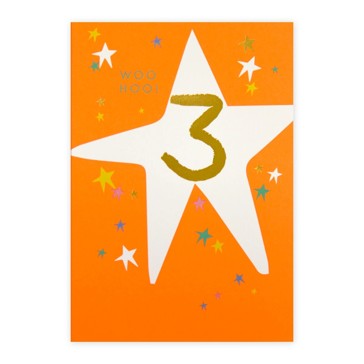 Connections from Hallmark 3rd Birthday Card - Neon and Stars