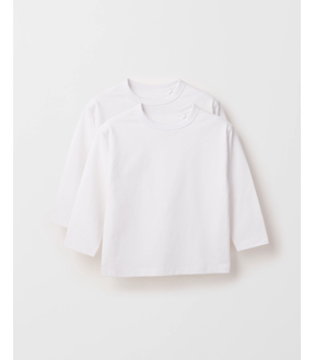 Organic Cotton 2 Pack Plain Long Sleeve T-Shirt