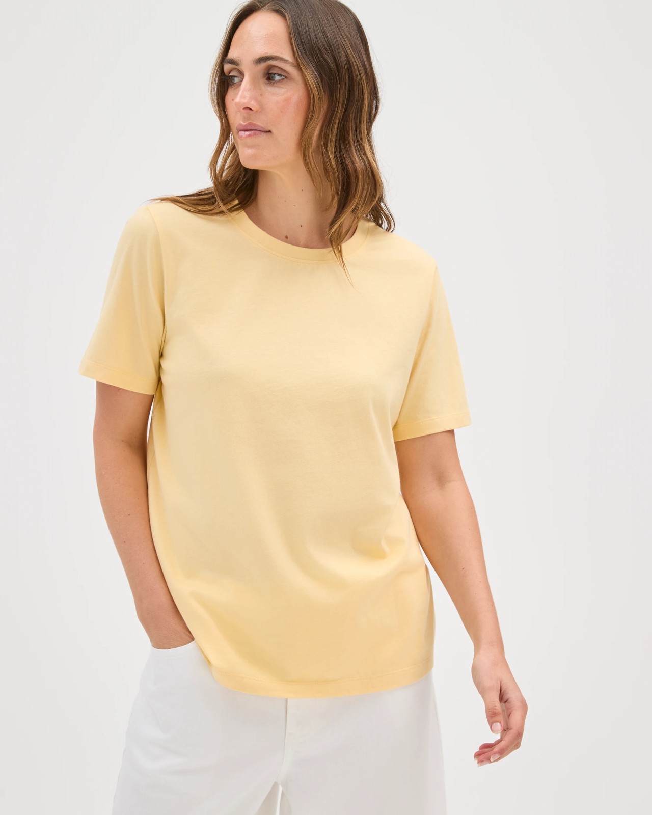 Australian Cotton Classic T-Shirt - Butter Lemon 4 of 5