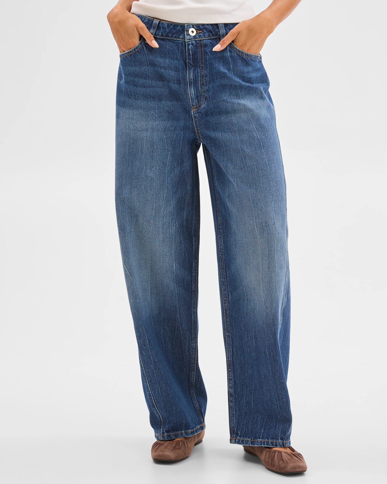 Lily Loves Barrel Leg Denim Jeans 2 of 5