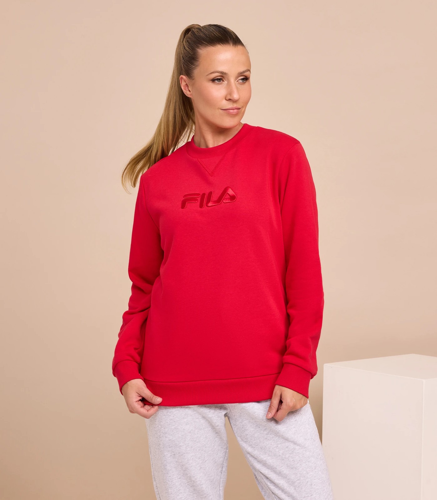 Fila Crew Jumper Red Target Australia