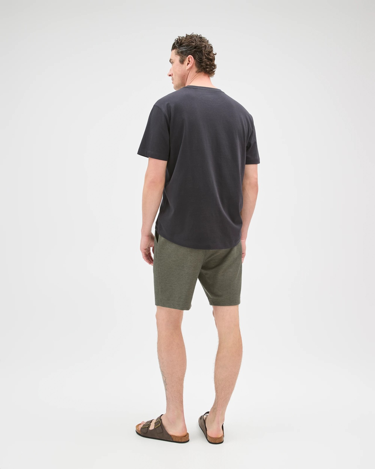 Textured Fleece Shorts - Dark Green 6 of 6