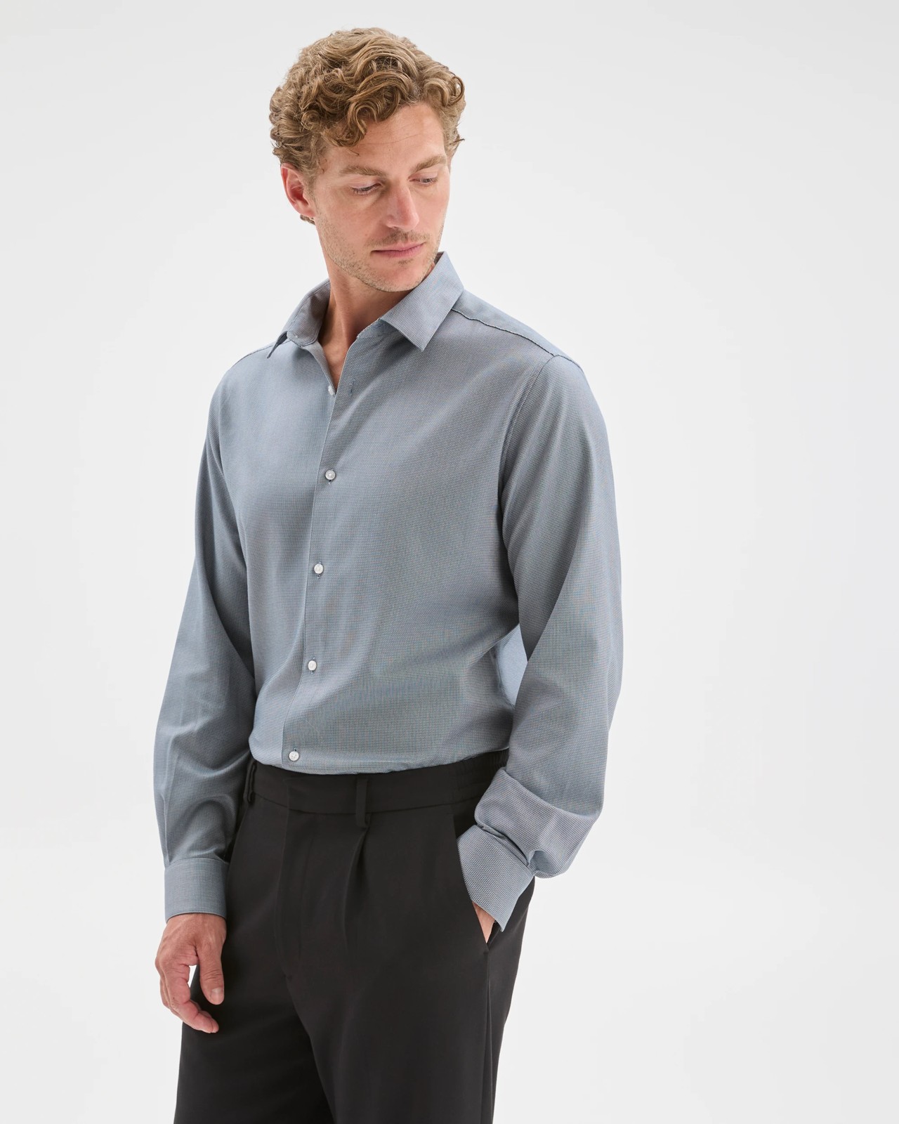 Preview Australian Cotton Textured Business Shirt 3 of 5