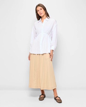 Pull On Midi Skirt