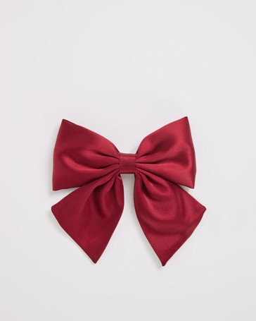 Satin Bow Barette Hair Clip