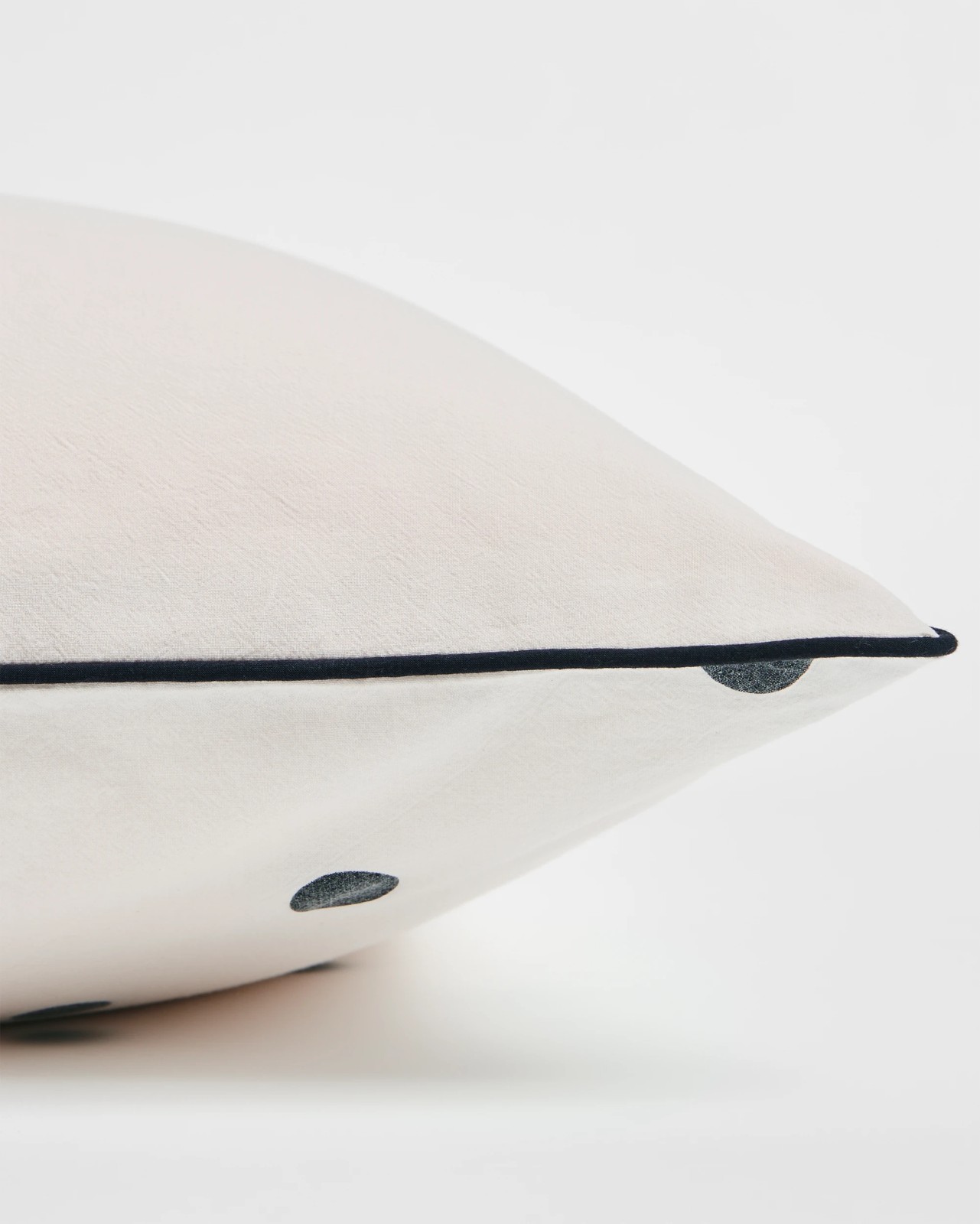 Arlo Polka Dot Stonewash Cotton European Pillowcase - Moonbeam 2 of 5