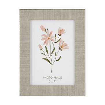 Linen Look Photo Frame, 5in. x 7in. (13cm x 18cm), Brown - Anko