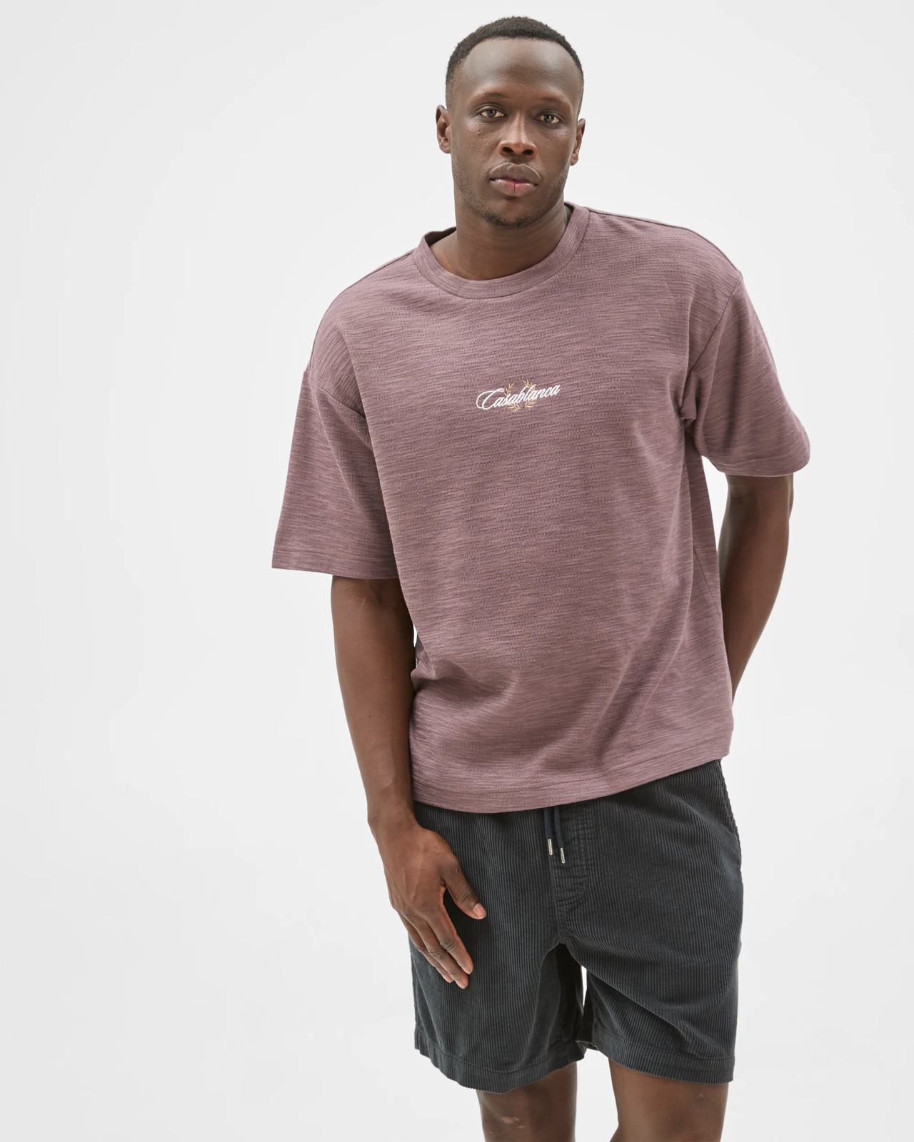 Commons Textured Graphic T-Shirt - Maroon Casablanca 3 of 6