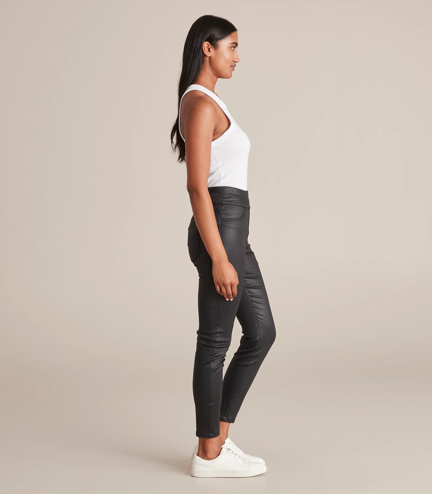 Luxe Coated High Waist Jegging – Divine Lily Silhouette