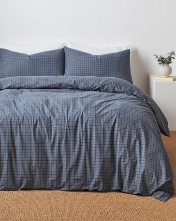 Boston Check Australian Cotton Quilt Cover Set