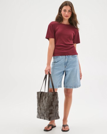 Petites Side Gather T-Shirt