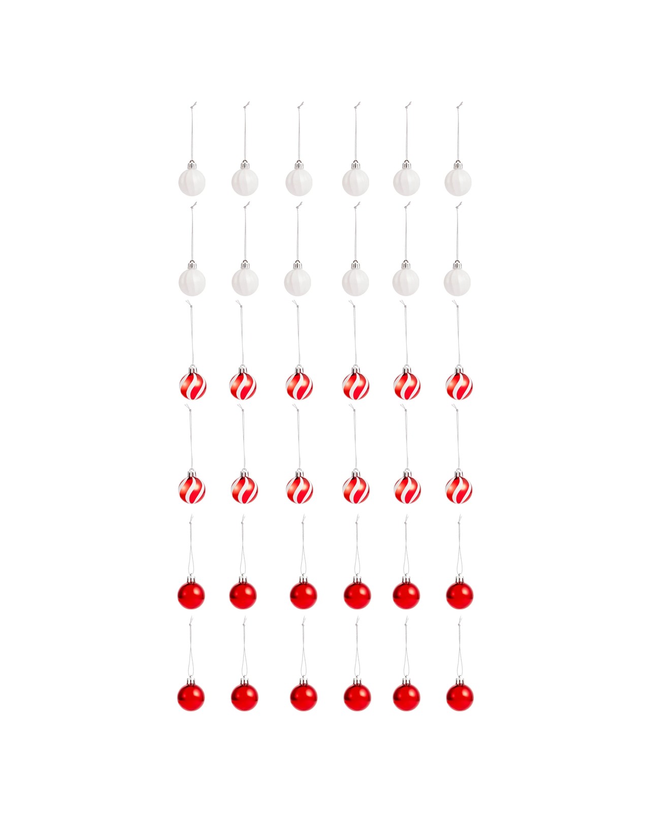 Anko 36 Pack 4cm Candy Cane Baubles 2 of 5