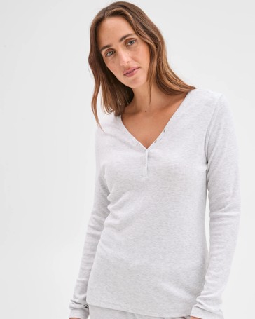 Australian Cotton Blend Henley Soft V-Neck T-Shirt