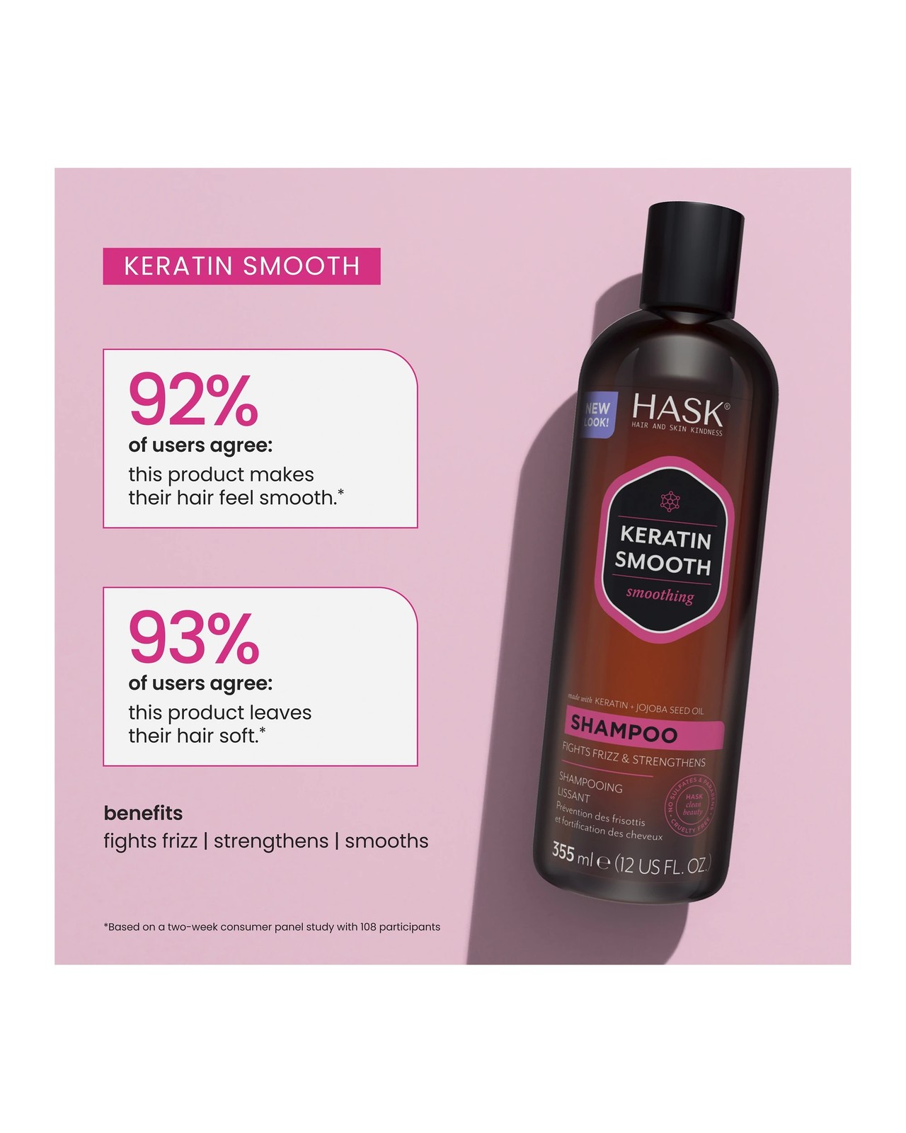HASK Keratin Protein Smoothing Shampoo - 355ml 5 of 5