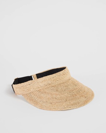 Raffia Packable Peak Visor