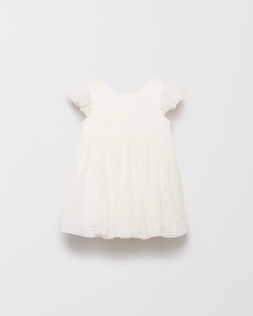 Christmas Baby Lace Open Back Dress