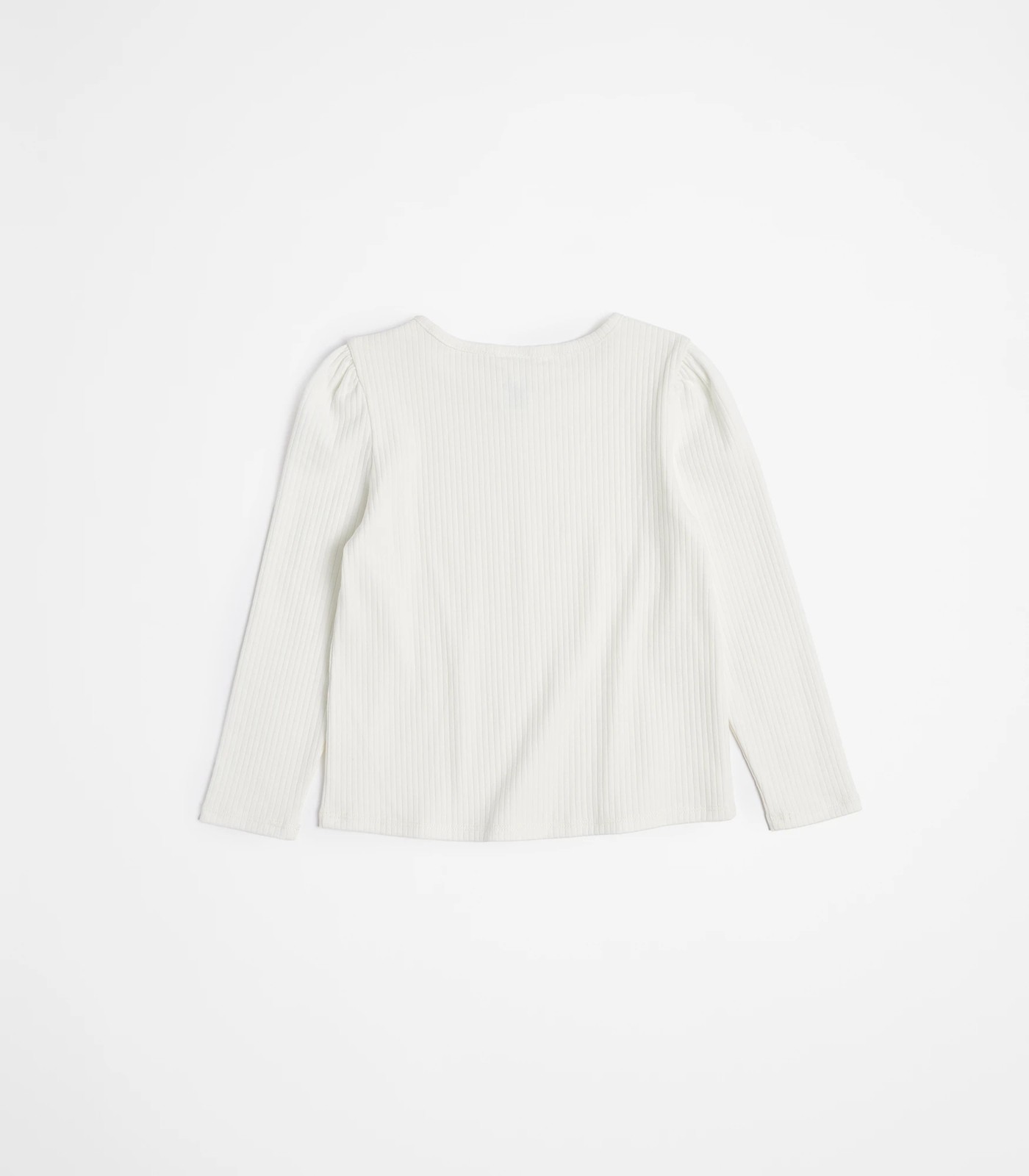 Long Sleeve Rib Top - Cream | Target Australia