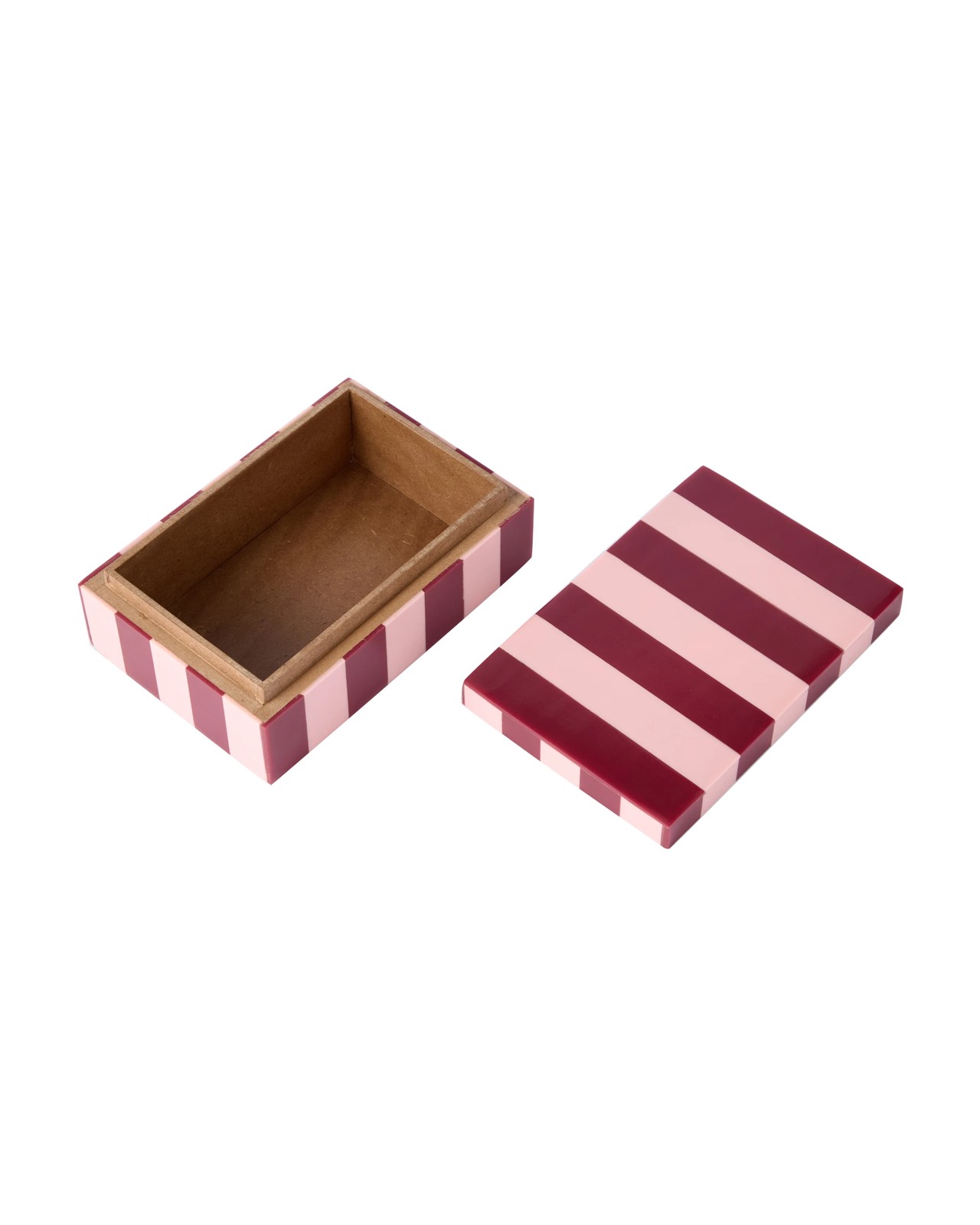 Anko Pink and Berry Stripe Decor Box 3 of 6