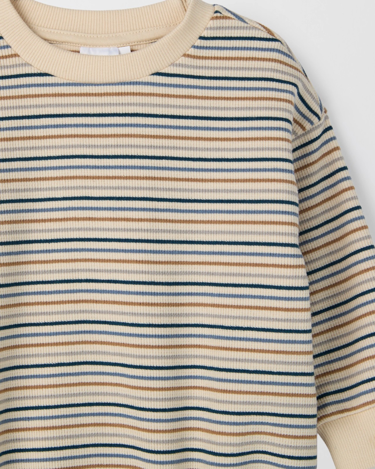 Baby Organic Cotton Long Sleeve Waffle Bodysuit - Whitecap 5 of 5