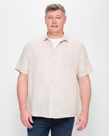 Plus European Linen Shirt