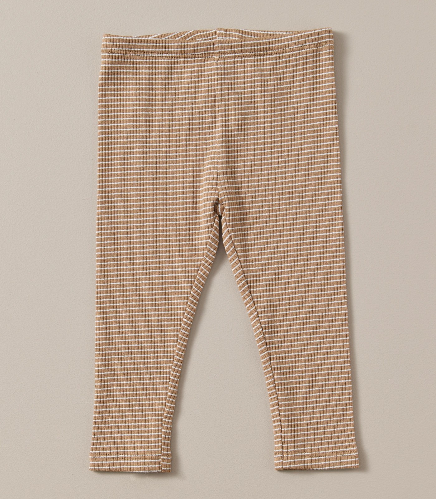 Baby Organic Cotton Rib Stripe Leggings 2 of 6