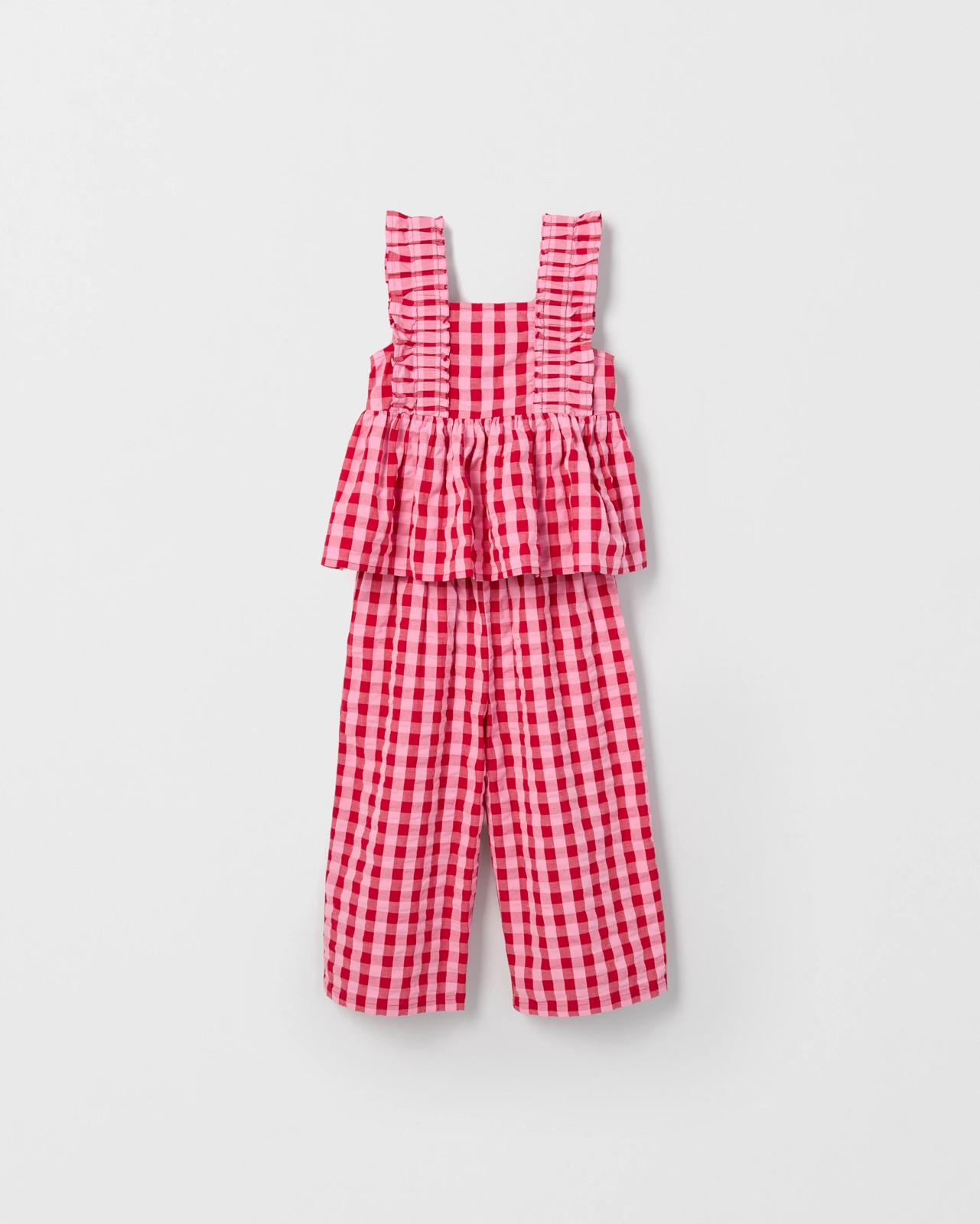 Fashion Woven Top and Pants 2 Piece Set - Pink/Red 5 of 5