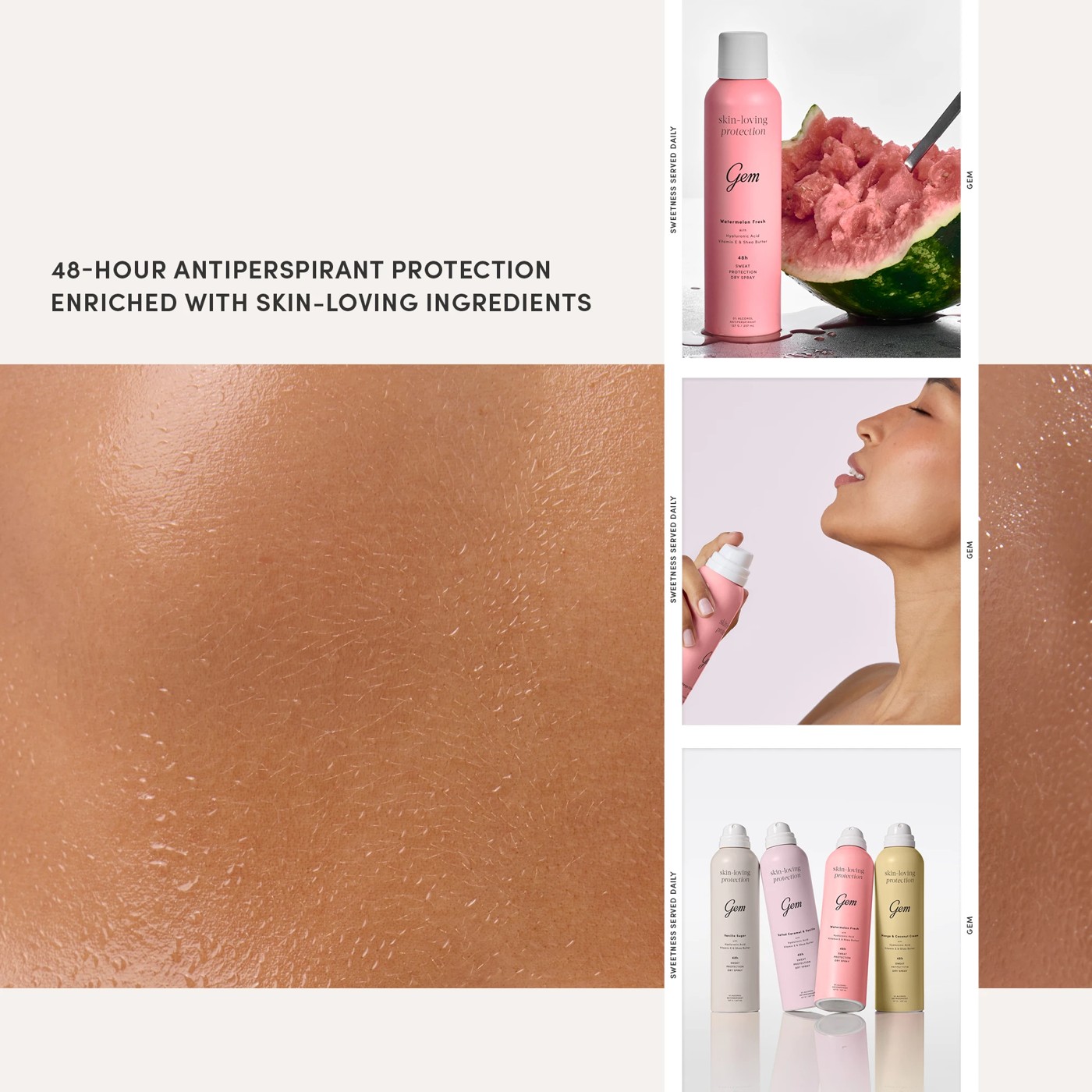 Gem Watermelon Fresh Skin-Loving Deodorant 207ml - Hyaluronic Acid, Vitamin E and Shea Butter 6 of 6