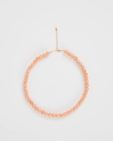 Small Marbled Beaded Necklace