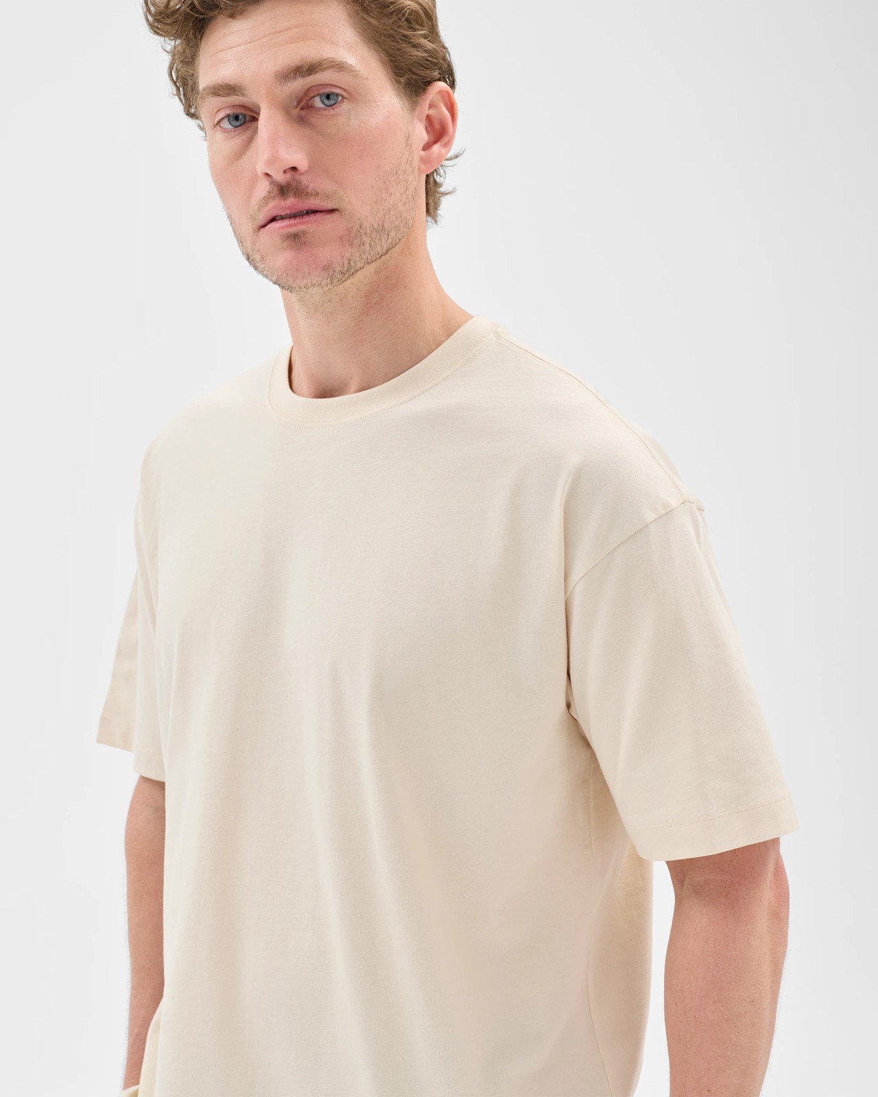 Australian Cotton Relaxed T-Shirt - Birch 4 of 5