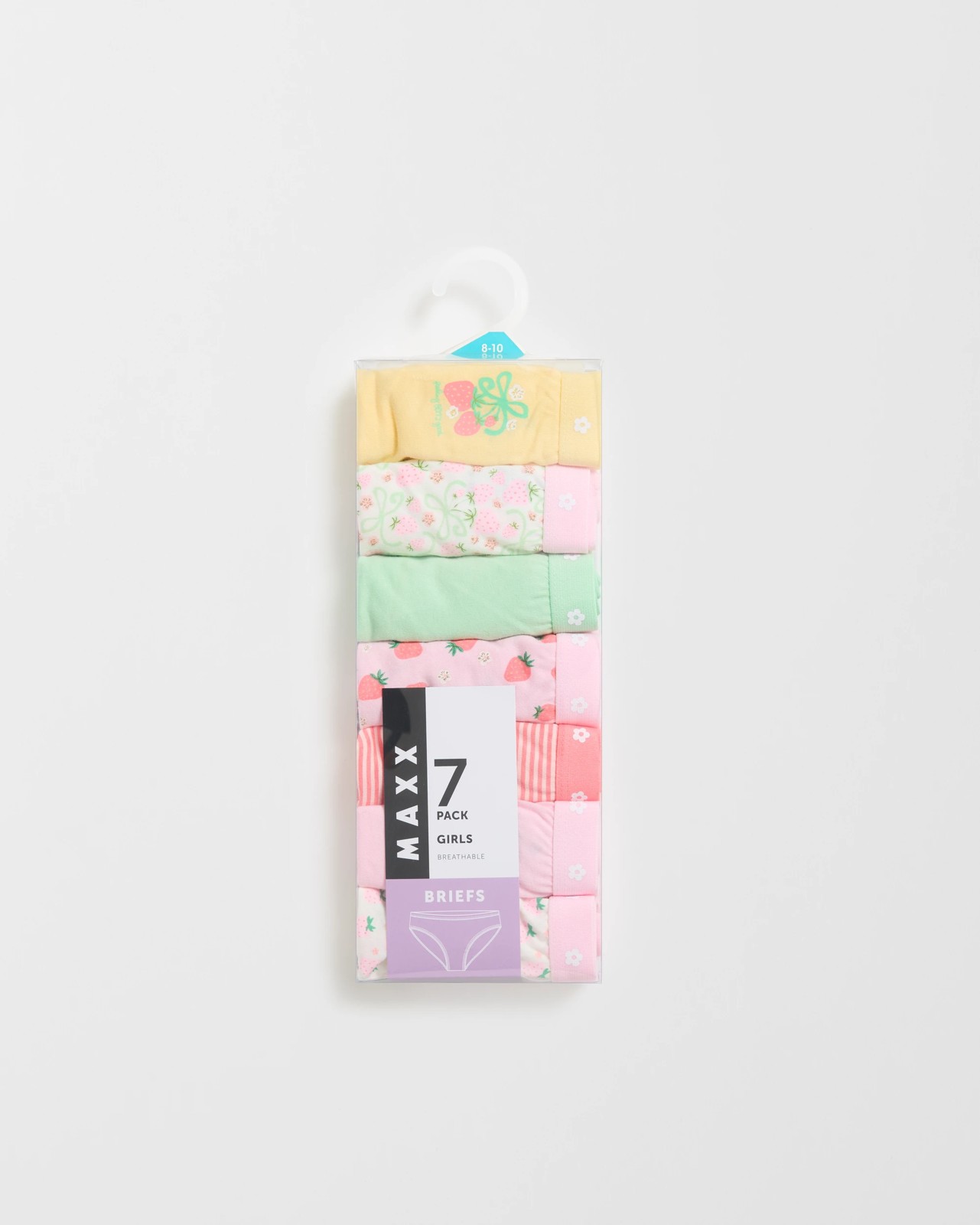 Maxx Cotton 7 Pack Older Girls Briefs - Multi Strawberry 2 of 2