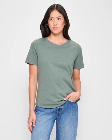 Australian Cotton Slub Crew Neck T-Shirt