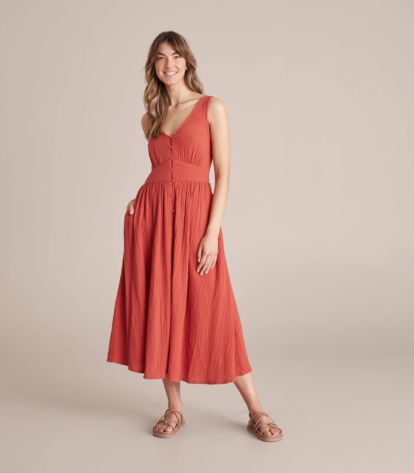 Resort V-Neck Maxi Dress | Target Australia