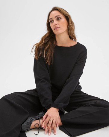 Preview Boat Neck Wide Sleeve Knit Jumper