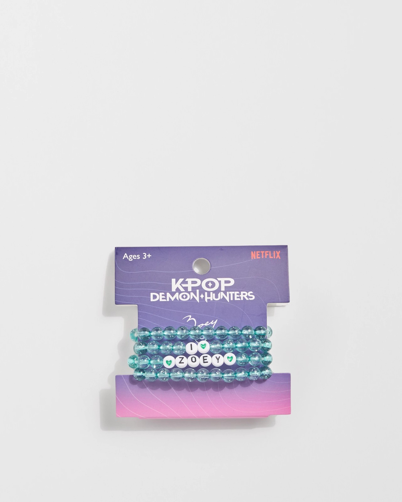 KPop Demon Hunters 4 Pack Stretch Bracelets - Zoey Green 3 of 3