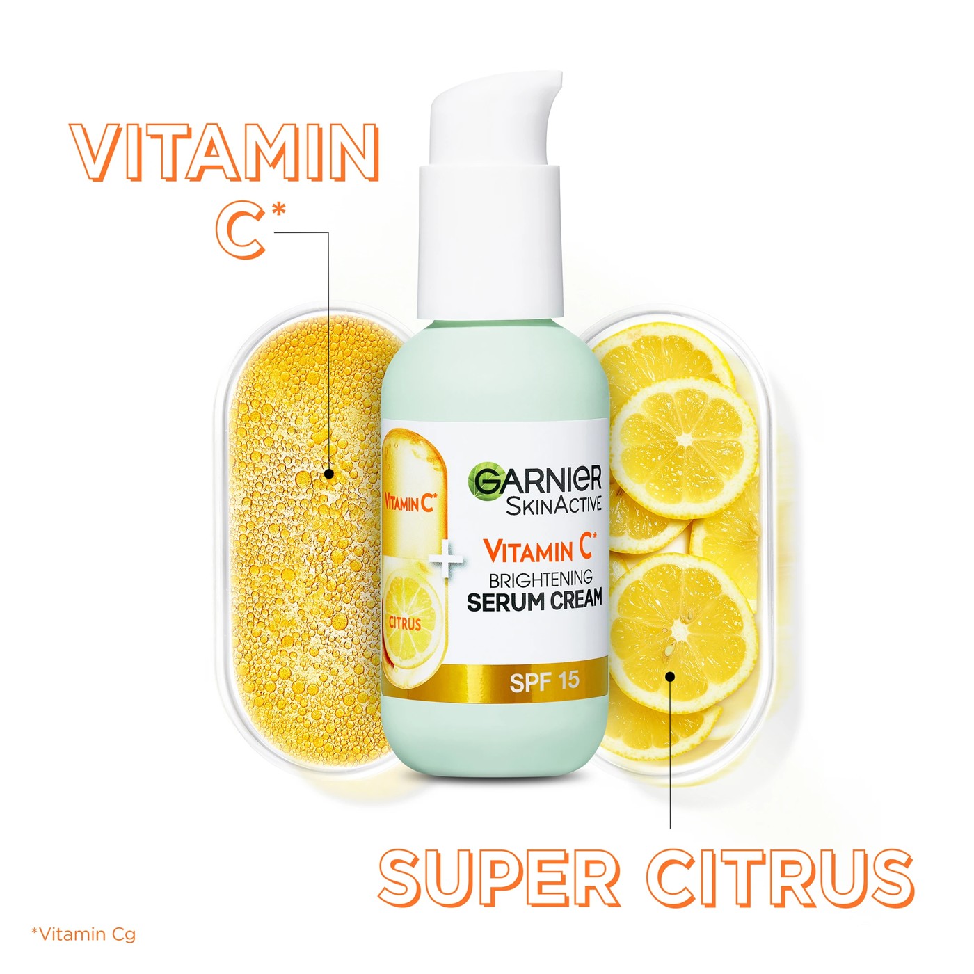 Garnier SkinActive 2 in 1 Brightening Serum Cream 50ml - Vitamin C 3 of 5
