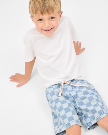 Pull On Denim Volley Shorts