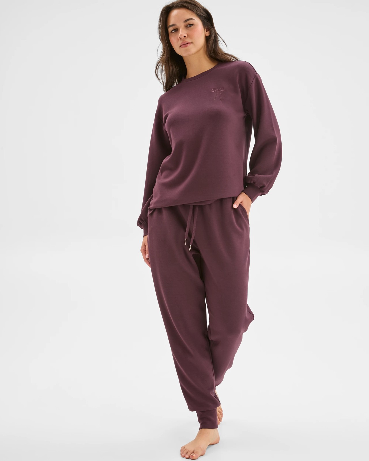 Modal Blend Sleep Jogger Pants - Fudge 3 of 5