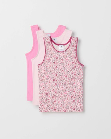 Maxx Australian Cotton Blend 3 Pack Younger Girls Singlet