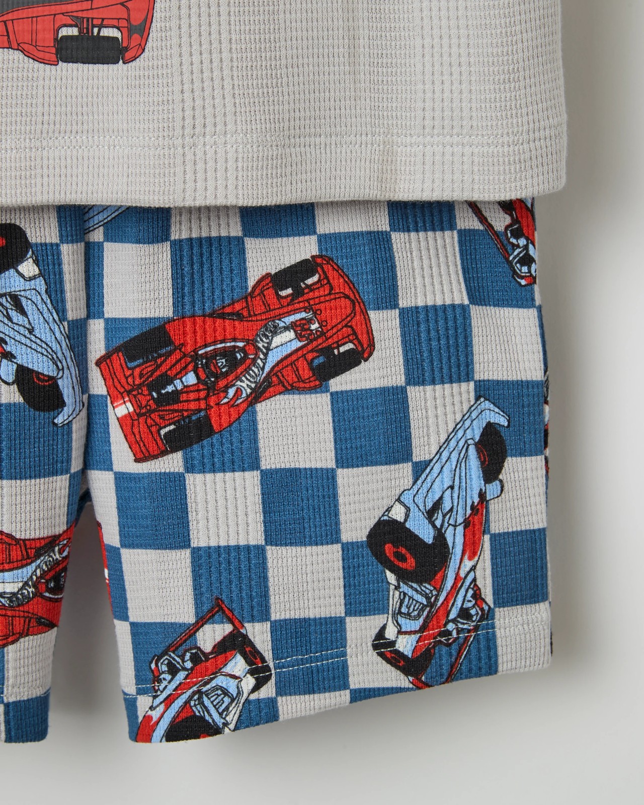 Licensed Hot Wheels Australian Cotton Younger Boys Elevated Rib Pyjama Set 3 of 3