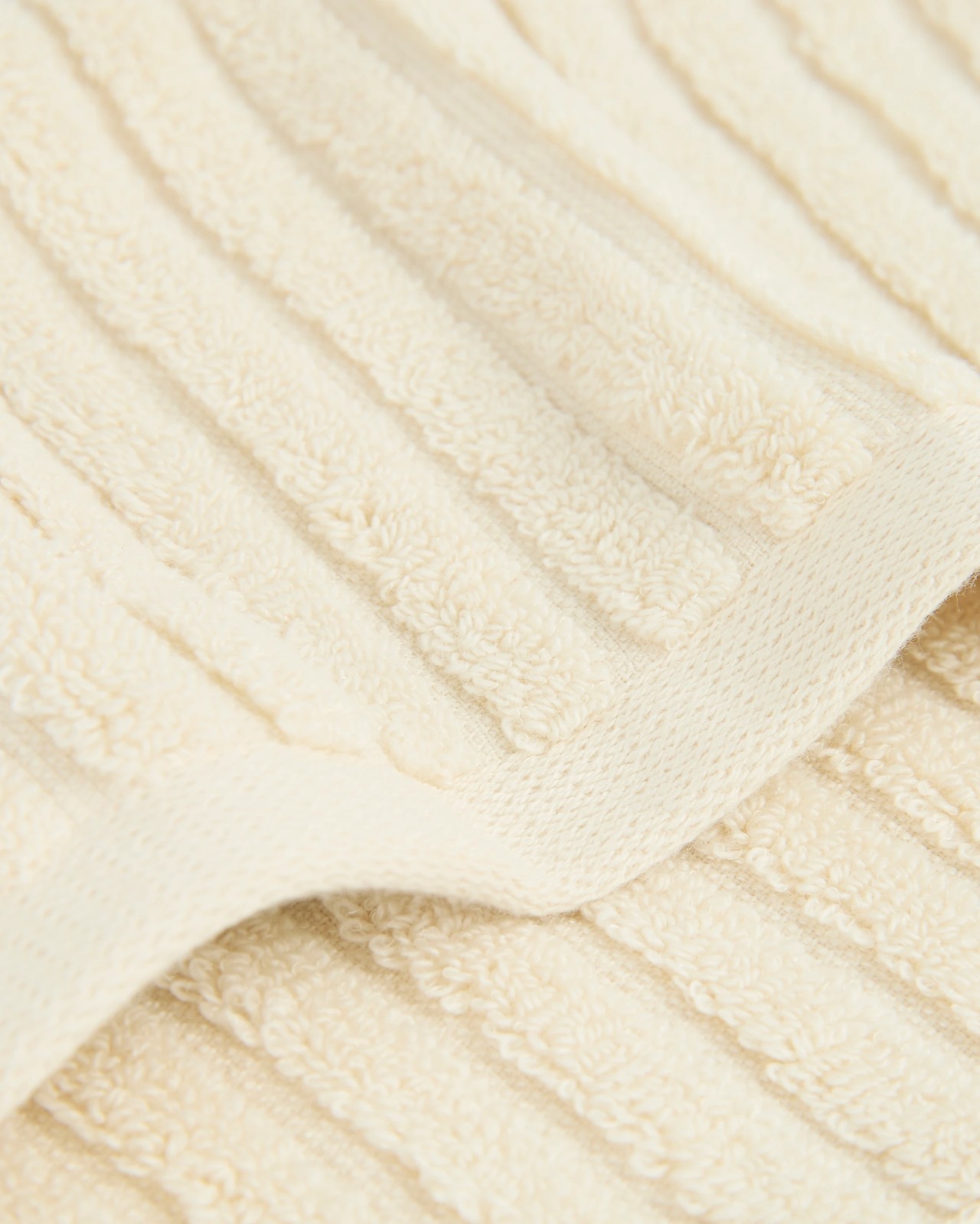 Dylan Australian Cotton Rib 3 Pack Face Washer - Cream 2 of 2