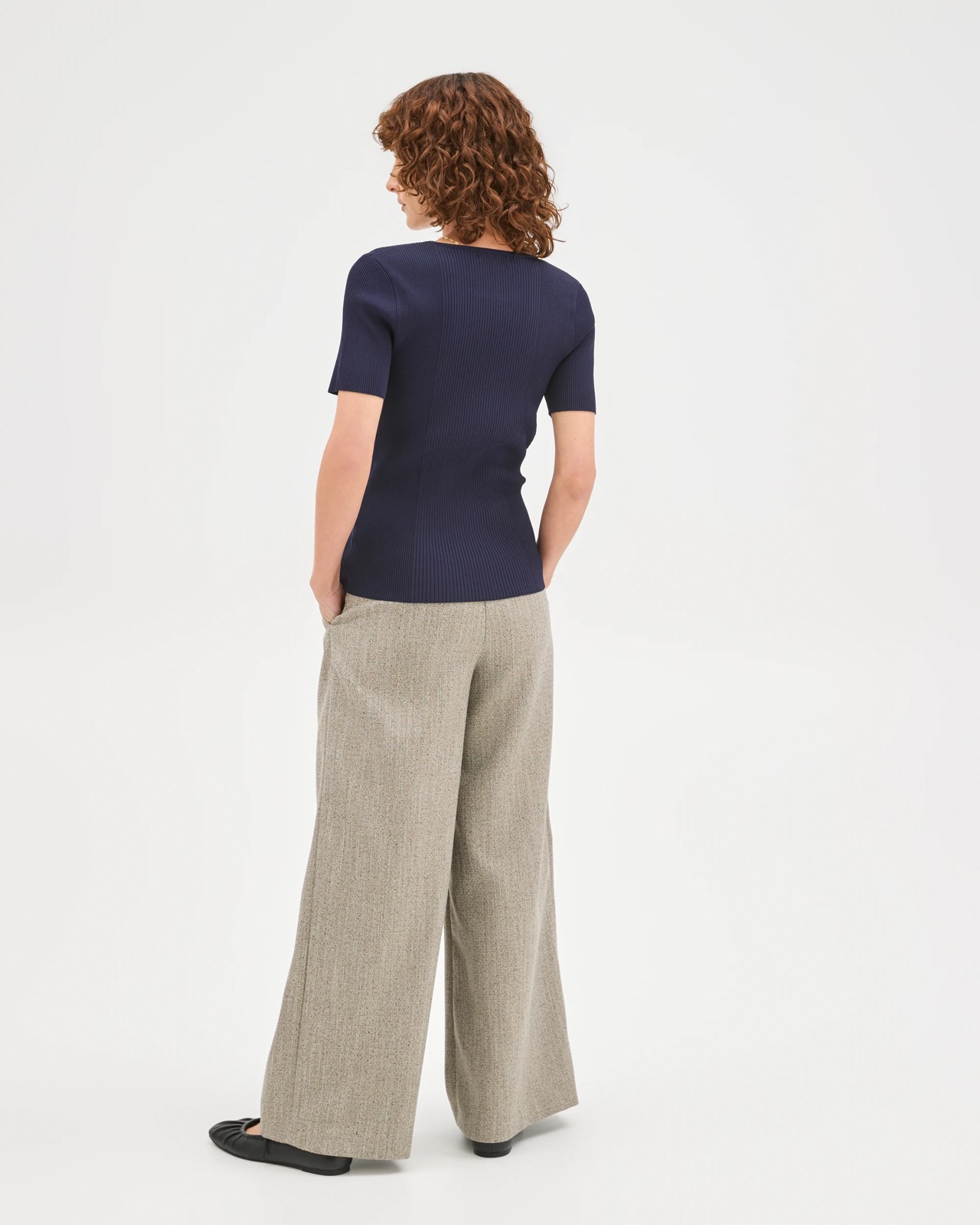 Preview Ultimate Rib Knit T-Shirt - Ink Navy 6 of 6