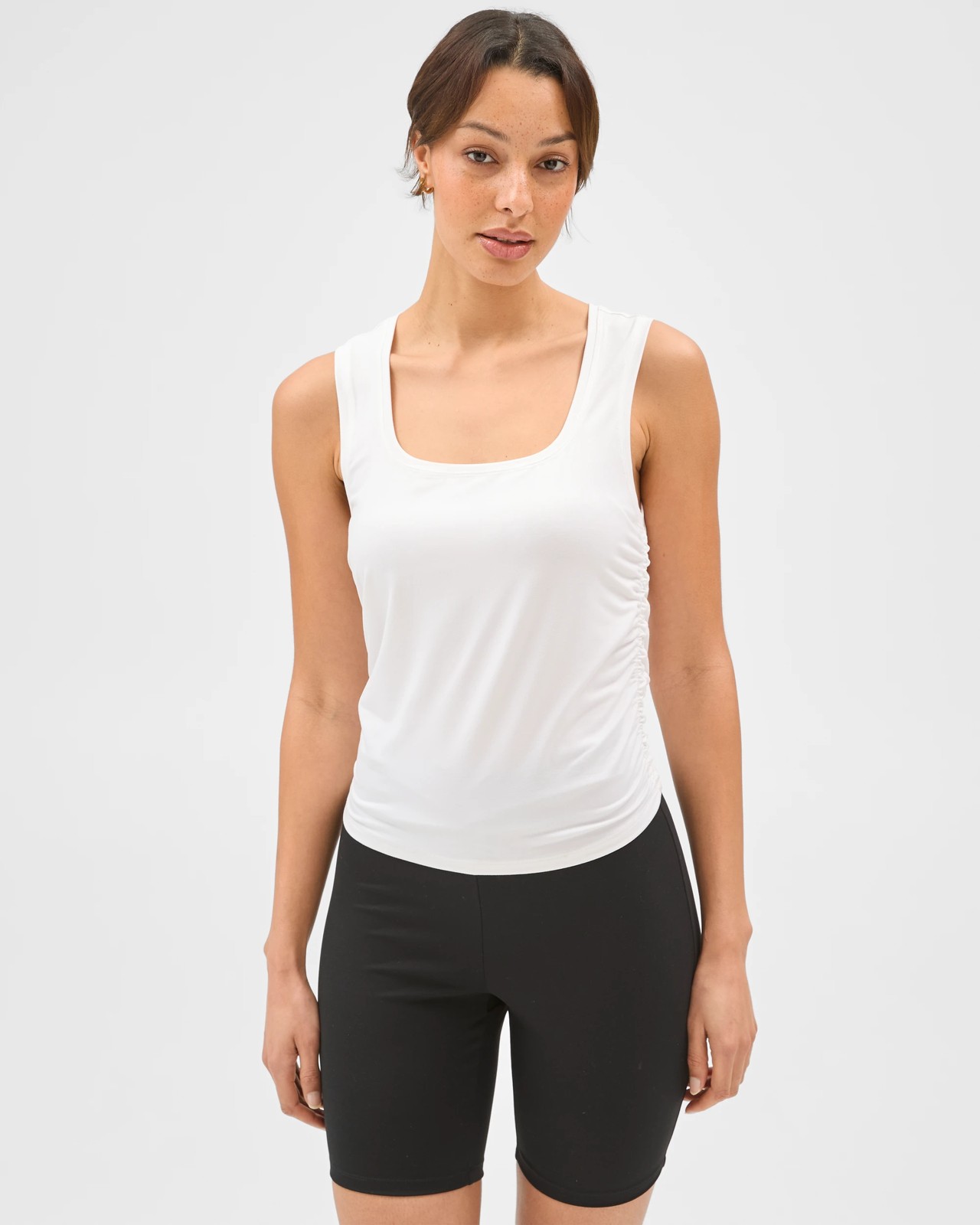 Active Studio Luxe Ruched Tank Top - White 2 of 6