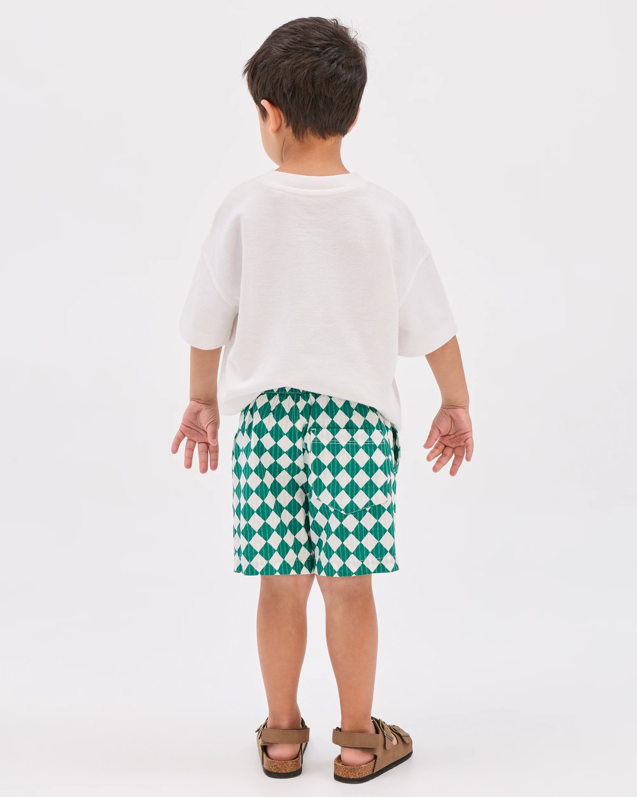 Australian Cotton Seersucker Volley Shorts - Green 4 of 5