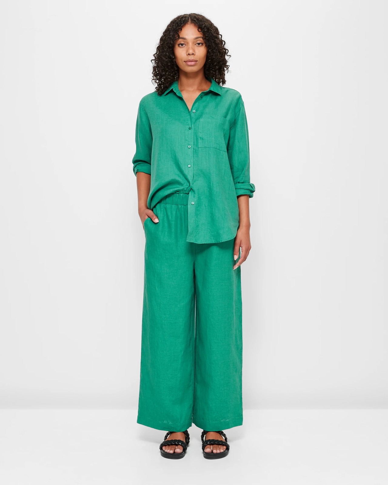 European Linen Wide Leg Pants | Target Australia