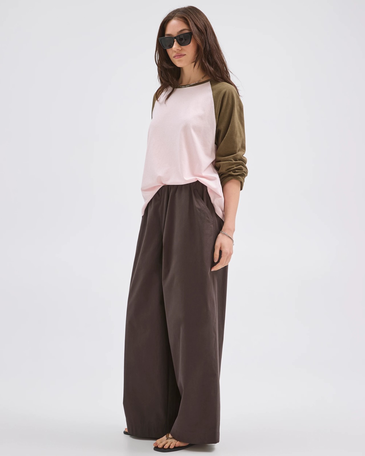 Lily Loves Australian Cotton Poplin Wide Leg Pants - Truffle 5 of 6